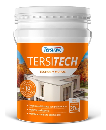 [73078] Tersitech Impermeabilizante Para Techos y Muros  Negro 20kg