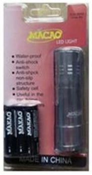 [62363] Linterna Aluminio 9 Led + 3 Pilas