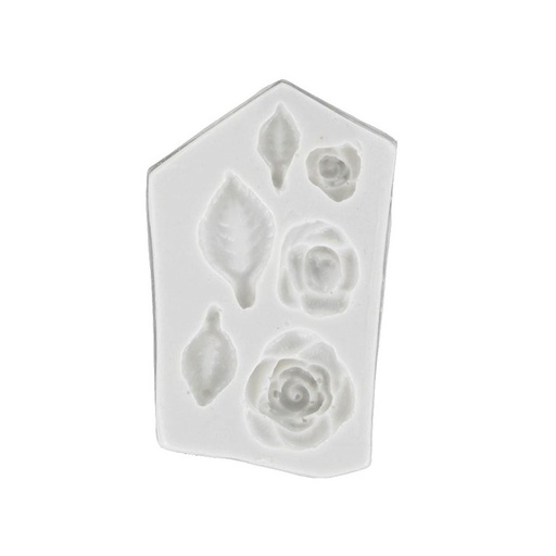 [45800] Moldes Resina - Placa Rosas Y Hojas
