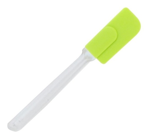 [47485] Espatula Silicona Verde Mango Bco