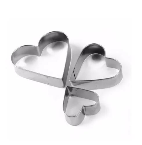 [43819] Cortante Acero Inox Corazon Mini X 3 Blister