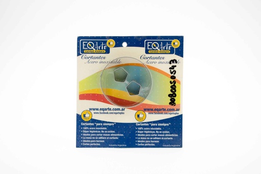 [43818] Cortante Acero Inox Pelota De Futbol X 3 Blister