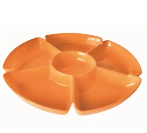 [53379] Copetinero Plastico 6 Bocas Blanco