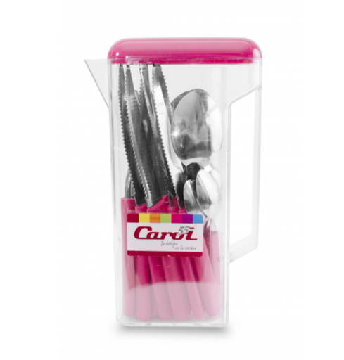 [49325] Jarra Plasttica Crist. Tapa Fuccia  1.25L