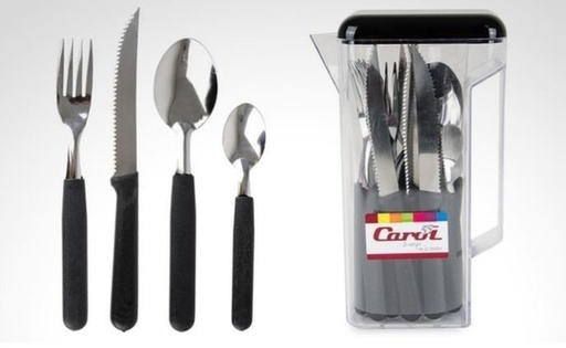 [49327] Jarra Plasttica Crist. Tapa Negro   1.25L