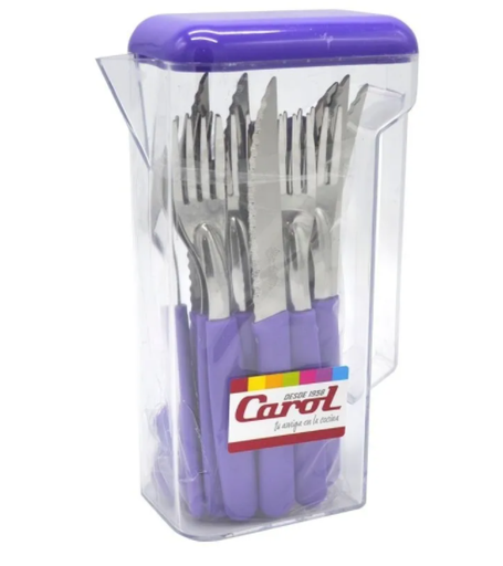 [49330] Jarra Plasttica Crist. Tapa Violeta   1.25L