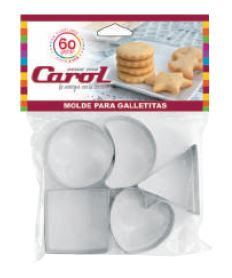 [40141] Molde P/Galletitas Ac. Inox. Formas 5 Piezas