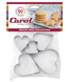 [40142] Molde P/Galletitas Ac. Inox. Czon. 5 Piezas