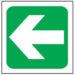 [52185] Cartel 14 X 14 Cm (Flecha Indicadora)