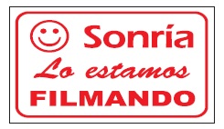 [62350] Cartel 20x15 Sonria Lo Estamos Filmando