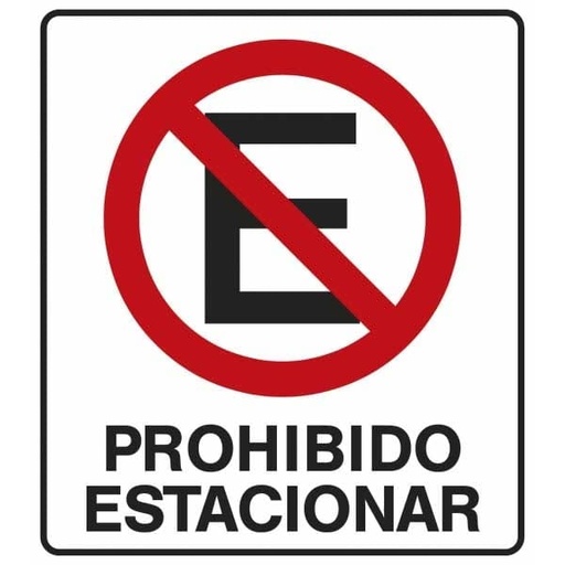 [66627] Cartel 25x30  Prohibido Estacionar