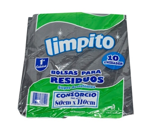 [56646] Bolsa Residuos Consorcio 80x110 Limpito Bolsa X 10 Unid