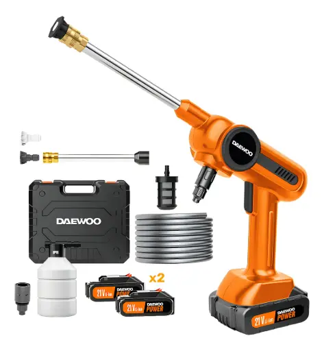 [76444] Hidrolavadora Inalámbrica Daewoo Batería 21v 100w