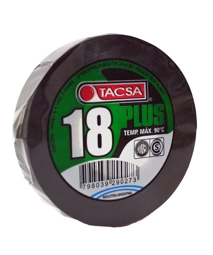 [76441] Cinta Aisladora De PVC 18 Plus  19mm X 10 Mts