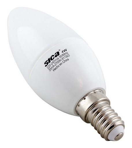 [55489] Lampara Led Vela 4w E14 Blanco Calido