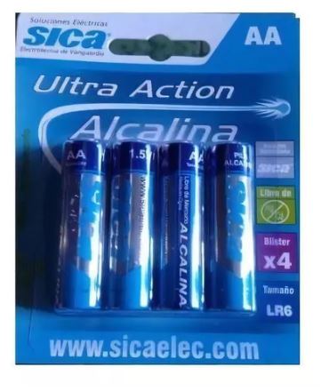 [75209] Pila Alcalinas "AA" Sica $ X C/U (Blister X 4)