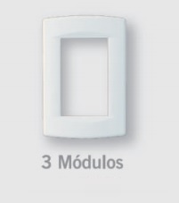 [62525] Tapa Life 3 Modulos  Blanco Puro