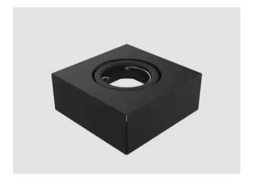 [76851] Luminaria Semi Embutir P/Dicroica C/Mov GU10 NegroTexturado Spotsline 