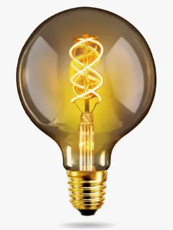 [76861] Lampara Filamento Led G95 E27 Calida Ambar