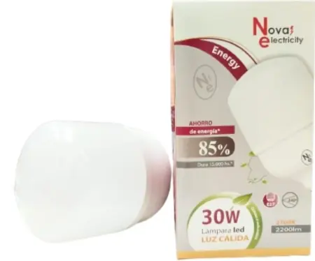 [76900] Lamp. Bulbo E27 30W Luz Calida 2700K NL-A302727B Nova