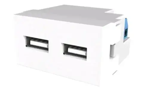 [76901] Toma USB Doble De Carga 2 A Platinum Blanco 60246