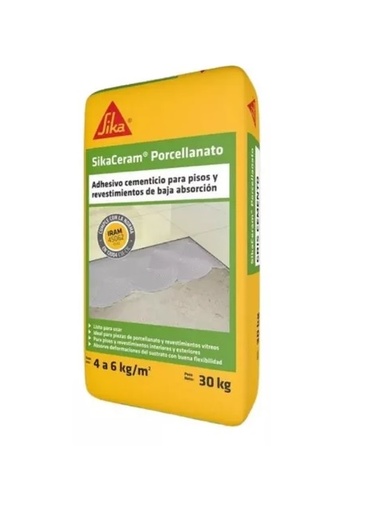 [76956] SikaCeram Porcellanato  Bolsa X 25 Kg Nuevo (Pallet x 80 bolsas) 