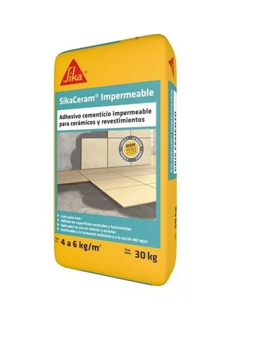 [76957] SikaCeram Impermeable Bolsa X 25 kg Nuevo (Pallet x80 bolsas)