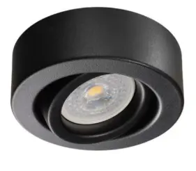 [76967] Plafon 1L Gu10 Red Semi-Embutido Movimiento Negro