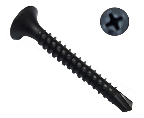 [77009] Tornillo Punta Mecha T3 6x1 5/8 Fosfatizado Negro