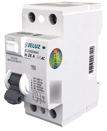 [77063] Disyuntor 2P 25A 30mA AC - JG-225030AC - JELUZ