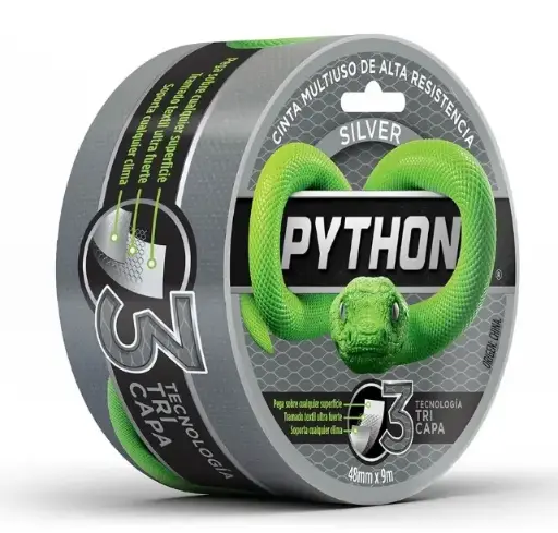 [77272] Cinta Duct Tape Phyton Alta Resistencia 3Mts Gris