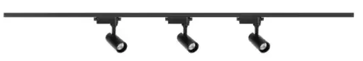[77586] Aplique NEGRO Riel 3 Spot Direccional Led 27w Luz Calida