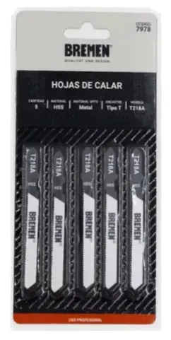 [77615] Hoja De Calar Enc T Madera (T218A) $ x Unid (Pack X 5)