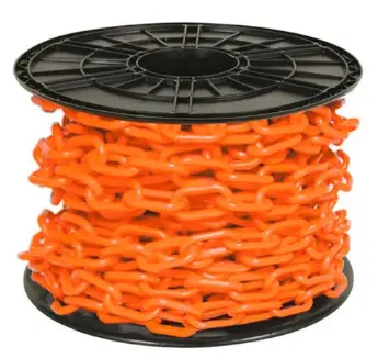 [66261] Cadena Plastica Naranja Fluo Nº10 $ X MT (Rollo X 20 Mts ) 