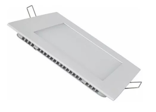 [77705] Plafon Led Slim Cuadrado Embutir 6w Luz Calida