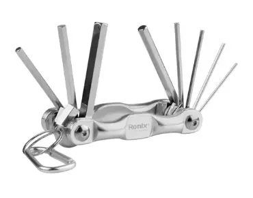 [77933] Llaves Alen Plegables 8 Piezas  CR-V Ronix RH-2040