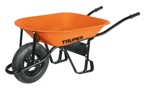 [78069] Carretilla Metalica Rueda Neumática 65lts 530kg