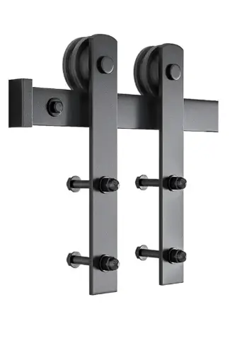 [78108] Kit Para Puerta  Establo Negro Liviano con riel 3.0 mts - 1 Hoja  
