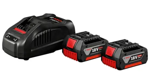 [78221] Kit Cargador Rapido 8A + 2 Baterias Bosch 18v 4ah