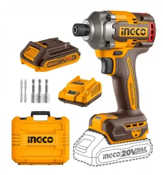 [78475] Atornillaor De Impacto Hex 1/4" 285NM (P20S) 20V Sin Carbones + 2 Baterias + Cargador