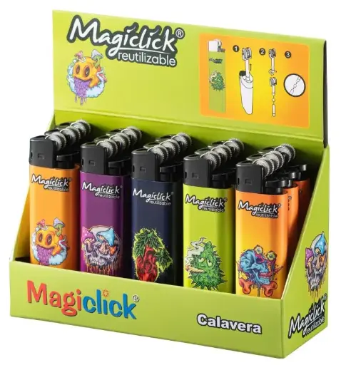 [55506] Encendedor Magiclick Recargable Calaveras