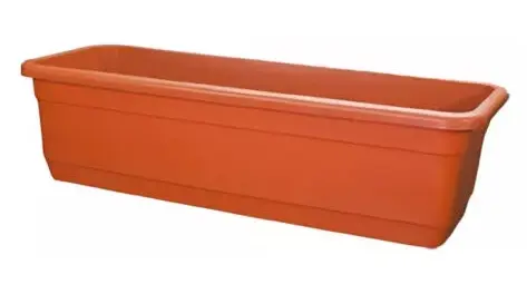 [78503] Maceta Plastica Rectangular 45Cx17C Teja