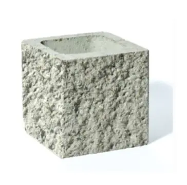 [78508] Bloque Mitad Simil Piedra Esquina Liso Portante 19x19x19