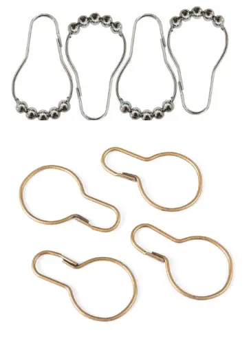 [39812] Ganchos Metalico Para Cortina Baño X Docena