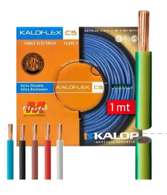 [79188] Cable Unipolar 1.5mm Verde/Amarillo $ X Mt (Caja X 100 Mt)