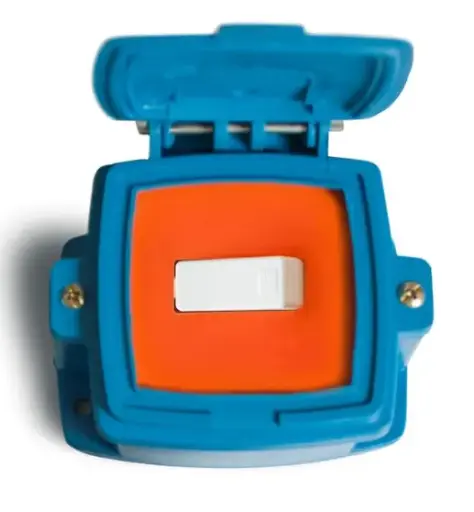 [79228] Caja Capsulada 10A 1 Interruptor Azul