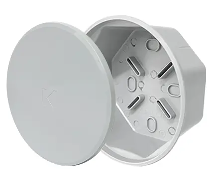 [79254] Caja De Paso Octogonal Grande Con Tapa Sin Agujeros