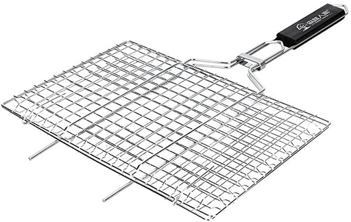 [52871] Parrilla De Varilla Acero Inox. Cesto De Pescados
