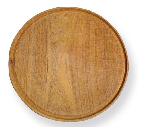 [52874] Plato De Madera Diametro De 24 Cm