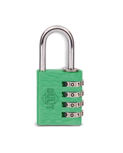 [56279] Candado De Aleacion  ALUMINIO 3 COMB. 40 MM VERDE